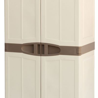 Armoire de rangement 2 portes 4 Etagères 70 x 47 x 184cm 4 pieds Charge 100kg max INTEC