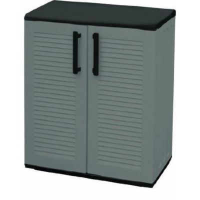 Armoire de rangement - Art Plast - E71/B - Plastique recyclé - 2 portes - Gris anthracite