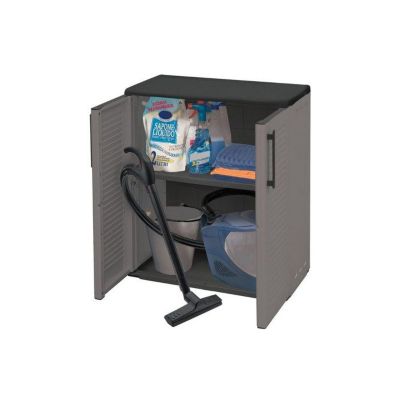 Armoire de rangement - Art Plast - E71/B - Plastique recyclé - 2 portes - Gris anthracite
