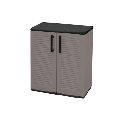 Armoire de rangement - Art Plast - E71/B - Plastique recyclé - 2 portes - Gris anthracite