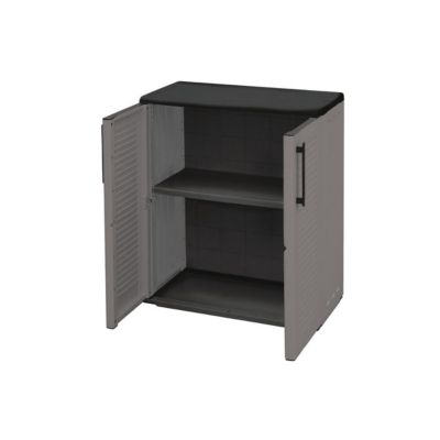 Armoire de rangement - Art Plast - E71/B - Plastique recyclé - 2 portes - Gris anthracite