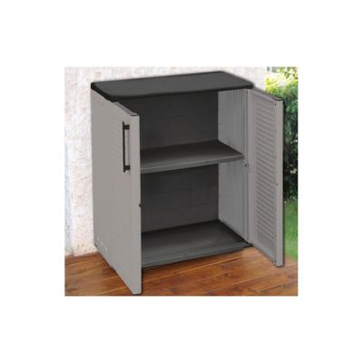 Armoire de rangement - Art Plast - E71/B - Plastique recyclé - 2 portes - Gris anthracite