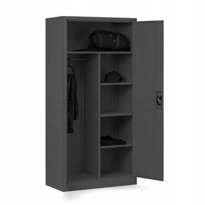 Armoire de rangement DAWID, 1850 x 900 x 450 mm, anthracite