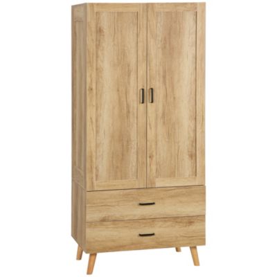 Armoire Rangement Portable En Tissu - 88x44x162 Cm, Blanche, Facile à Monter Sans Outils