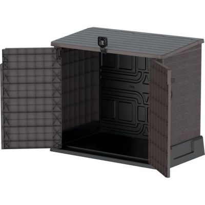 Armoire de rangement Duramax StoreAway pour 2 poubelles - 850L - Marron