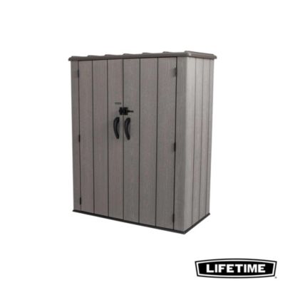 Armoire de rangement extérieur Lifetime en résine l.142,5 x H.171,6 x P.73,6 cm 1465L marron