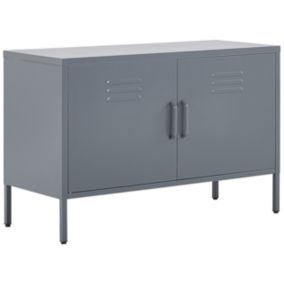 Armoire de rangement industrielle en acier gris design et durable URIA