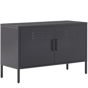 Armoire de rangement industrielle en acier noir design et durable URIA