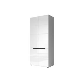 Armoire de rangement LUCIA coloris blanc - 91 x 207 x 60 cm