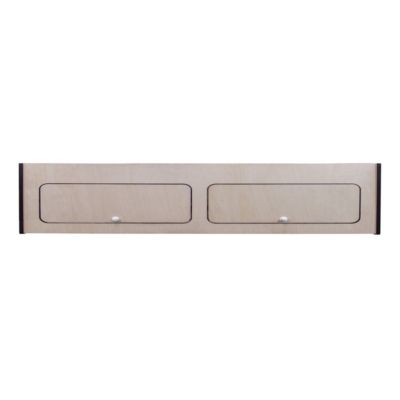 Armoire de Rangement pour Camping-Car en MDF avec Rebord Noir 120 x 25 x 25 cm