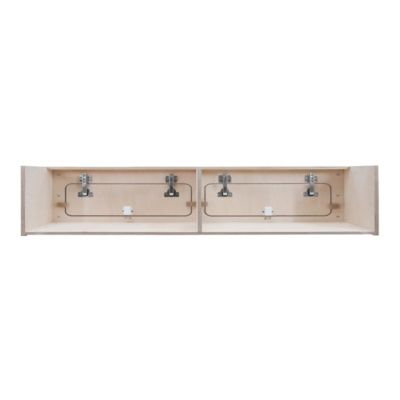 Armoire de Rangement pour Camping-Car en MDF avec Rebord Noir 120 x 25 x 25 cm