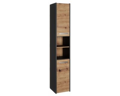 Armoire de salle de bain, antracite, chêne artisan, 170 x 30 x 30 cm