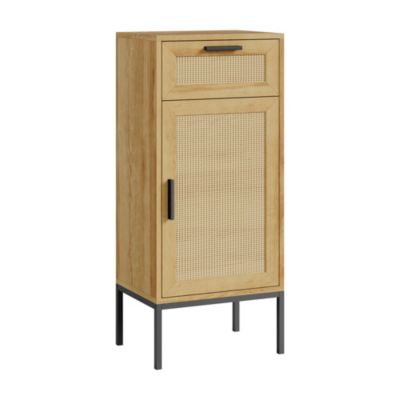 Armoire de salle de bain Marhasa 92 x 40 x 30 cm effet chêne / noir en.casa