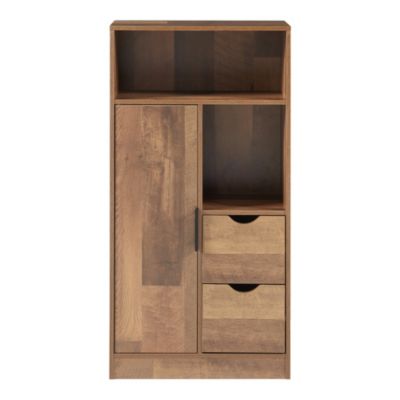 Armoire de salle de bain Namsskogan 100 x 50 x 25 cm effet noyer noir en.casa