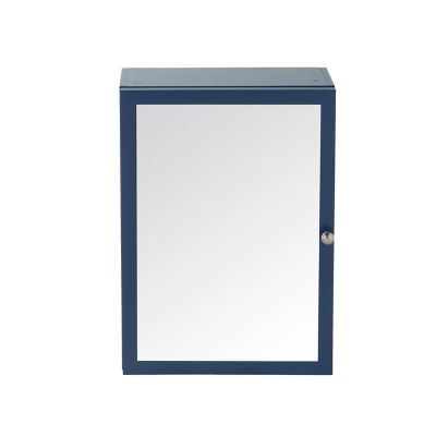 Armoire de salle de bains avec miroir 50x70x15 cm, bleu, GoodHome Perma