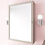 Armoire de salle de bains avec miroir 50x70x15 cm, gris, GoodHome Perma