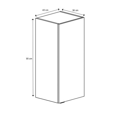 Armoire de salle de bains blanc brillant l.40 x H.90 x P.36 cm, GoodHome Imandra