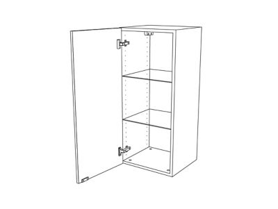 Armoire de salle de bains blanc brillant l.40 x H.90 x P.36 cm, GoodHome Imandra