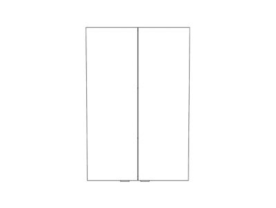 Armoire de salle de bains blanc brillant l.60 x H.90 x P.36 cm, GoodHome Imandra