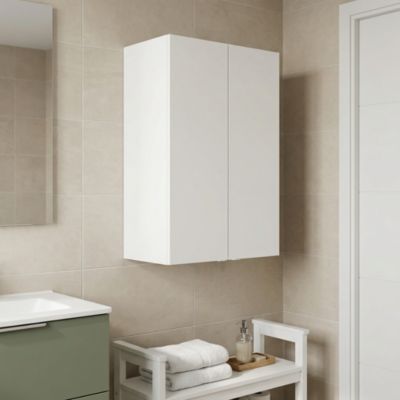Armoire de salle de bains blanc mat l.60 x H.90 x P.36 cm, GoodHome Imandra