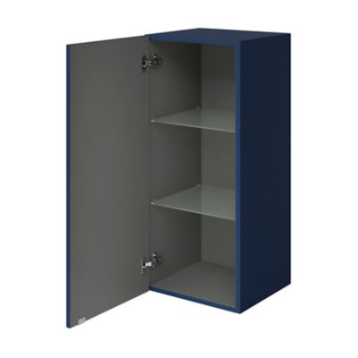 Armoire de salle de bains bleu nuit mat l.40 x H.90 x P.36 cm, GoodHome Imandra