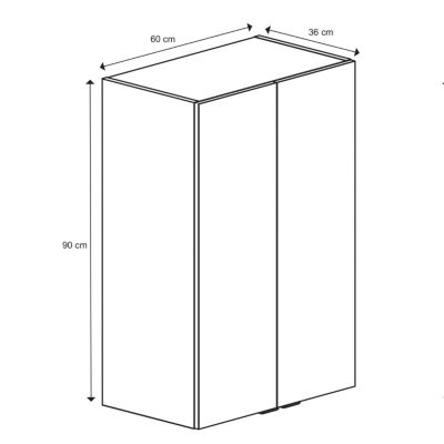 Armoire de salle de bains bleu nuit mat l.60 x H.90 x P.36 cm, GoodHome Imandra