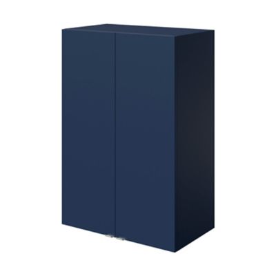 Armoire de salle de bains bleu nuit mat l.60 x H.90 x P.36 cm, GoodHome Imandra