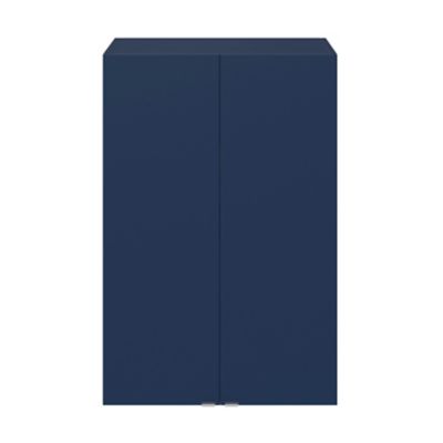 Armoire de salle de bains bleu nuit mat l.60 x H.90 x P.36 cm, GoodHome Imandra
