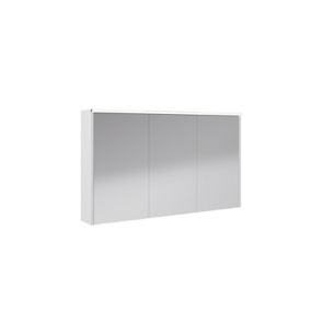 Armoire de salle de bains éclairante avec miroir Archi blanc mat 120 cm