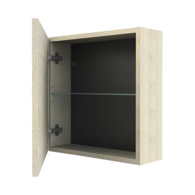 Armoire de salle de bains effet chêne l.50 x H.50 x P.17 cm, Calao