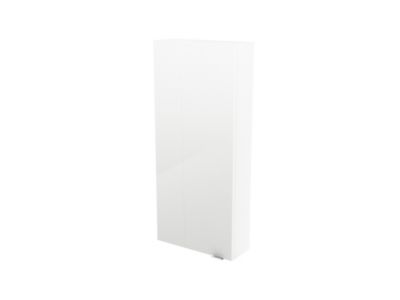 Armoire de salle de bains faible profondeur blanc brillant l.40 x H.90 x P.15 cm, GoodHome Imandra