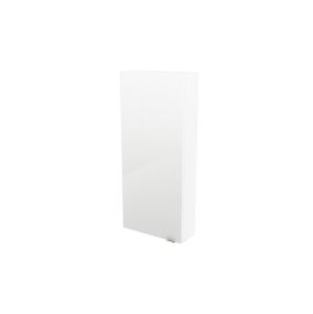 Armoire de salle de bains faible profondeur blanc brillant l.40 x H.90 x P.15 cm, GoodHome Imandra