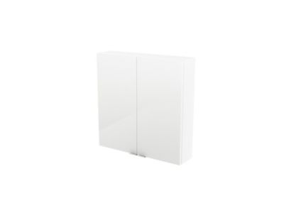 Armoire de salle de bains faible profondeur blanc brillant l.60 x H.60 x P.15 cm, GoodHome Imandra