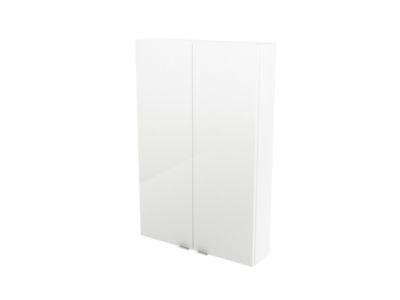 Armoire de salle de bains faible profondeur blanc brillant l.60 x H.90 x P.15 cm, GoodHome Imandra