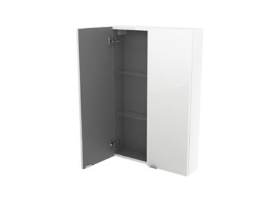 Armoire de salle de bains faible profondeur blanc brillant l.60 x H.90 x P.15 cm, GoodHome Imandra
