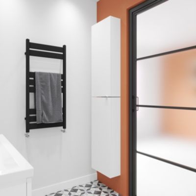 Armoire de salle de bains faible profondeur blanc mat l.40 x H.90 x P.15 cm, GoodHome Imandra