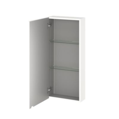 Armoire de salle de bains faible profondeur blanc mat l.40 x H.90 x P.15 cm, GoodHome Imandra