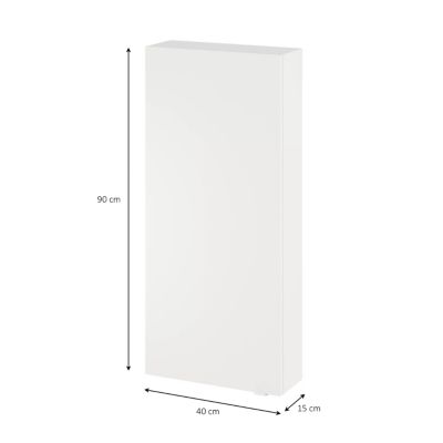 Armoire de salle de bains faible profondeur blanc mat l.40 x H.90 x P.15 cm, GoodHome Imandra