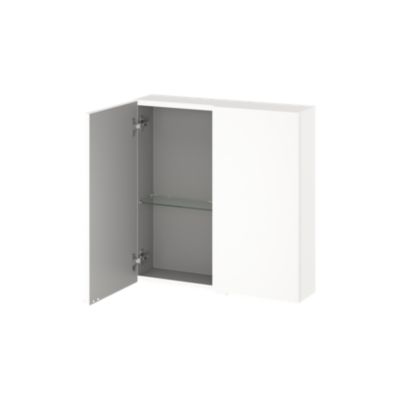 Armoire de salle de bains faible profondeur blanc mat l.60 x H.60 x P.15 cm, GoodHome Imandra