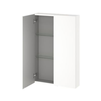 Armoire de salle de bains faible profondeur blanc mat l.60 x H.90 x P.15 cm, GoodHome Imandra