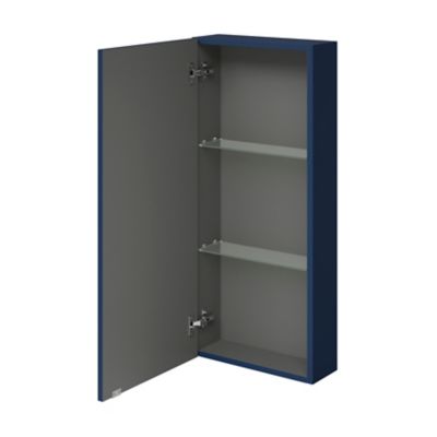 Armoire de salle de bains faible profondeur bleu nuit mat l.40 x H.90 x P.15 cm, GoodHome Imandra