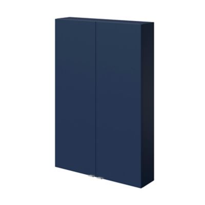 Armoire de salle de bains faible profondeur bleu nuit mat l.60 x H.90 x P.15 cm, GoodHome Imandra