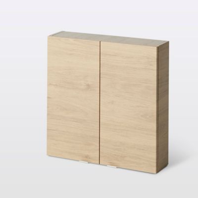 Armoire de salle de bains faible profondeur effet chêne l.60 x H.60 x P.15 cm, GoodHome Imandra