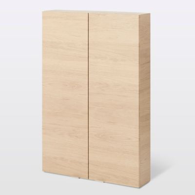 Armoire de salle de bains faible profondeur effet chêne l.60 x H.90 x P.15 cm, GoodHome Imandra