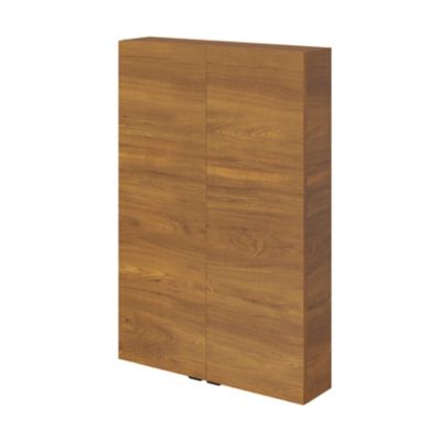 Armoire de salle de bains faible profondeur effet noyer l.60 x H.90 x P.15 cm, GoodHome Imandra