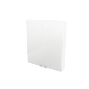 Armoire de salle de bains faible profondeur GoodHome Imandra blanc L.80 x H.90 x P.15 cm