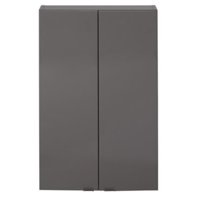 Armoire de salle de bains faible profondeur GoodHome Imandra gris taupé L.60 x H.90 x P.15 cm