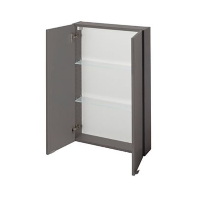 Armoire de salle de bains faible profondeur GoodHome Imandra gris taupé L.60 x H.90 x P.15 cm