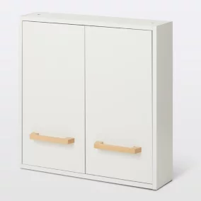 Armoire de salle de bains faible profondeur GoodHome Ladoga blanc L. 60 x H. 60 x P. 15 cm