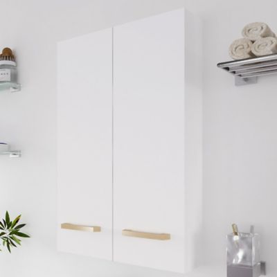 Armoire de salle de bains faible profondeur GoodHome Ladoga blanc L. 60 x H. 90 x P. 15 cm